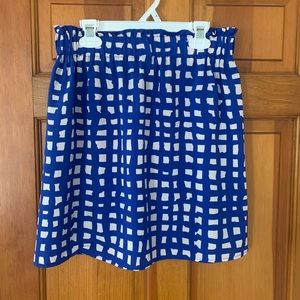 Blue and White Patterned Skirt